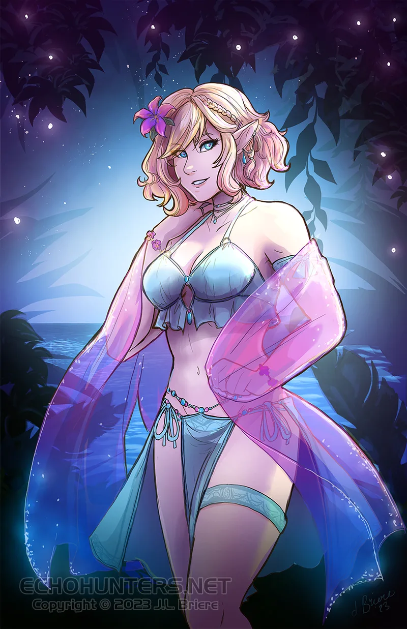 elf in bathing suit